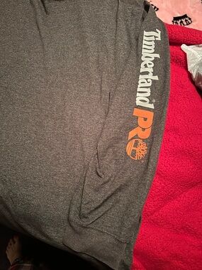 Timberland PRO Gray Tee with Orange Logo Accent